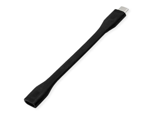 ROLINE 11029079, 0,115 m, USB C, USB C, USB4 Gen 3x2, 40000 Mbit/s, musta