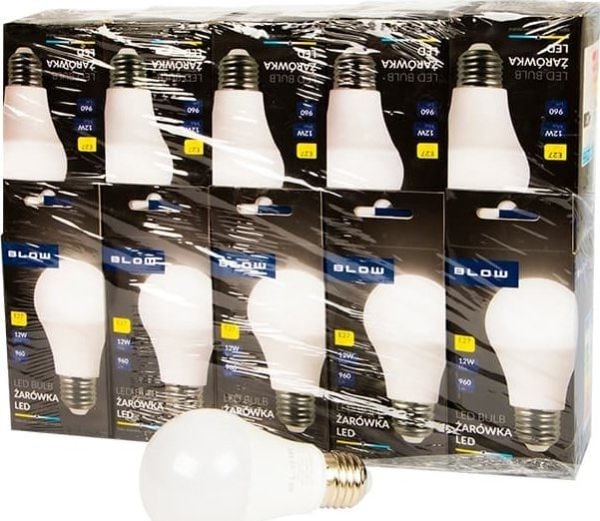 Blås 87-431# LED-pære e27 12w a60 230v nøytral 10stk