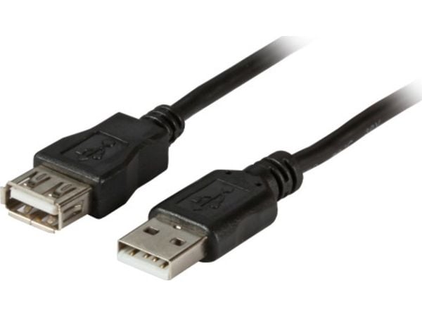 EFB elektronikk K5248SW.1V2, 1 m, USB A, USB A, USB 2.0, 480 Mbit/s, sort