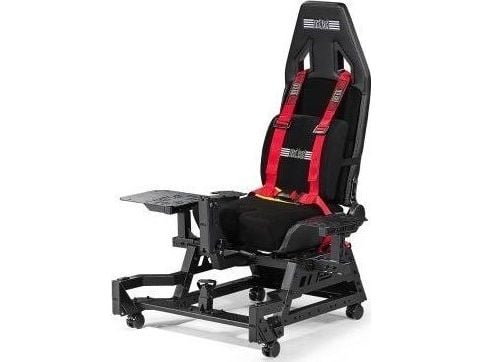 Next Level Racing Flight Seat Pro -istuin, tiheä vaahtomuovi, musta/punainen