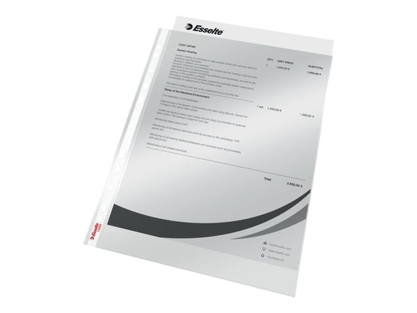 Esselte Economy - Arkbeskytter - for A4 (210 x 297 mm) - krystallklar (en pakke 100)