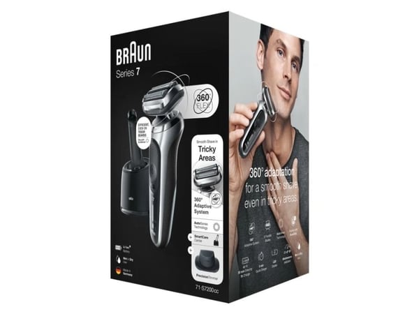 Braun Series 7 71-S7200c, Barberingsmaskin, Sort, Sølv, Batteri, Lithium-Ion (Li-Ion), 50 min, 5 min