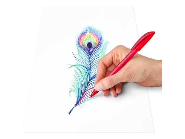Staedtler Ball 4320, Klips, Uttrykkbar kulepenn med hengefeste, Gjenfyllbar, Flerfarget, 10 stykker, Medium