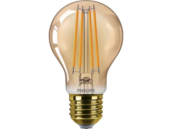Philips Hehkulankalamppu, meripihkankeltainen 40W A60 E27, 7 W, 40 W, E27, 470 lm, 15000 h, Flame
