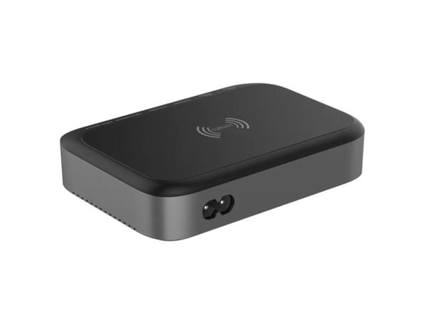 4smarts - Ladestasjon - 7 i 1 - 100 watt - 5 A - PD/PPS, PD 3.0, QC 3.0, HiSilicon Fast Charging, AFC - 6 utgangskontakter (USB-C, USB) - gråsvart