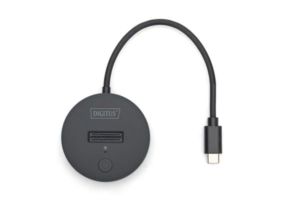 DIGITUS DA-71547 - SSD-dokkestasjon - brønner: 1 - M.2 - M.2 NVMe Card - USB-C 3.2 (Gen 2) - svart