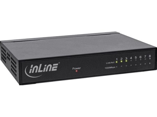 InLine 32308M, Gigabit Ethernet (10/100/1000), Full tosidig, Kan monteres på vegg
