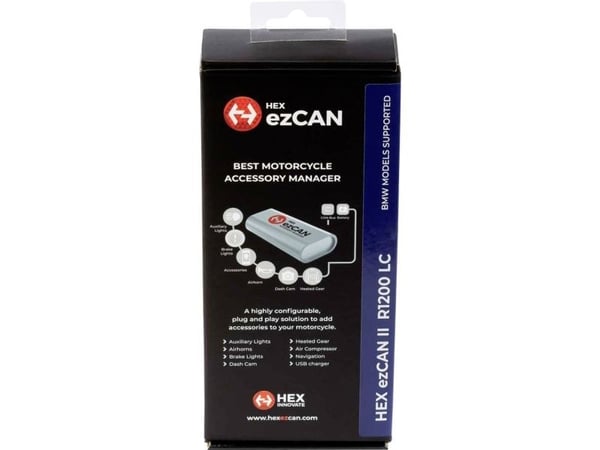 HEX ezCAN tilbehør til BMW R1200 LC / 1250 LC, 4-kanals tilbehørsmanager, micro-USB