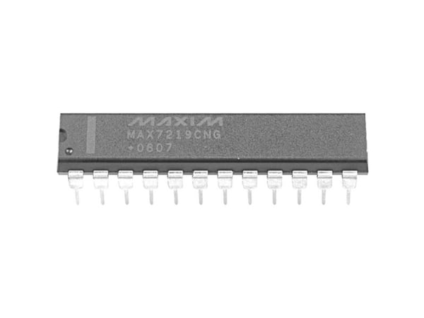 PMIC - grafikdriver Maxim Integrated MAX7219CNG+ LED 7-segmenter + DP 8 cifre Vierdraht, Seriell 330 mA PDIP-24