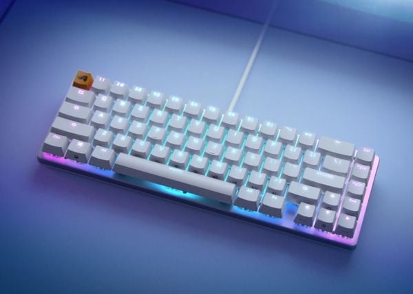 Glorious PC Gaming Race GMMK 2, 65%, Koblet med ledninger (ikke trådløs), USB, Mekanisk nøkkelbryter, RGB LED, Hvit