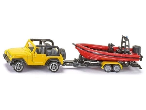 Siku Jeep med båt