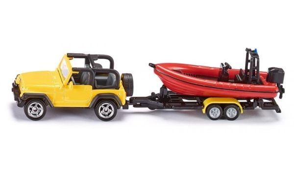 Siku Jeep med båt