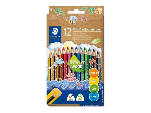 STAEDTLER Noris 188 - Fargeblyant - assorterte farger - 4 mm - jumbo (en pakke 12)