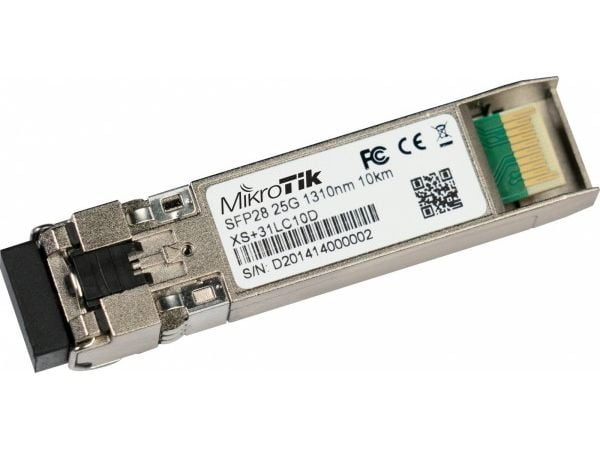 MikroTik XS+31LC10D - SFP28 transceivermodul - SFP+/SFP28 / LC/UPC enkelttilstand - op til 10 km - 1310 nm - 1310 nm