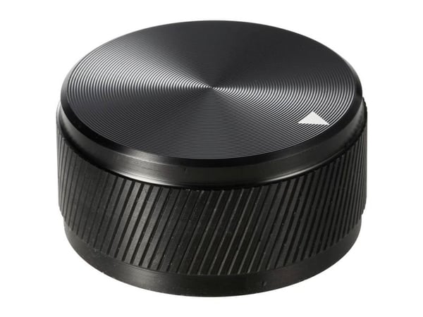 TRU COMPONENTS TC-11654300 Nuppi nupin merkinnällä Musta (Ø x K) 34 mm x 17 mm Alumiini 1 kpl