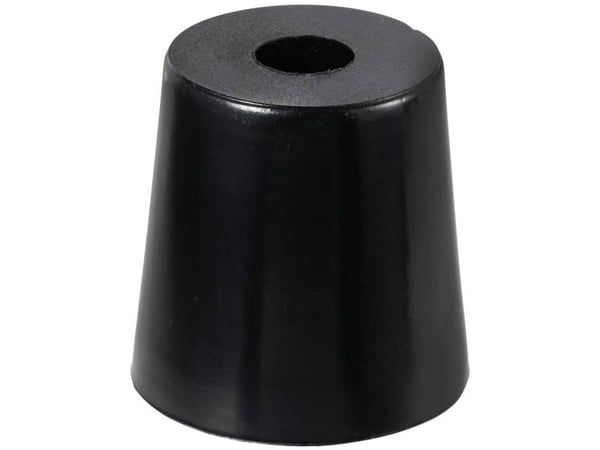 TRU COMPONENTS TC-11654340 Alustan pohja ruuvikiinnitteinen, pyöreä musta (S x K) 50 mm x 50 mm 1 kpl