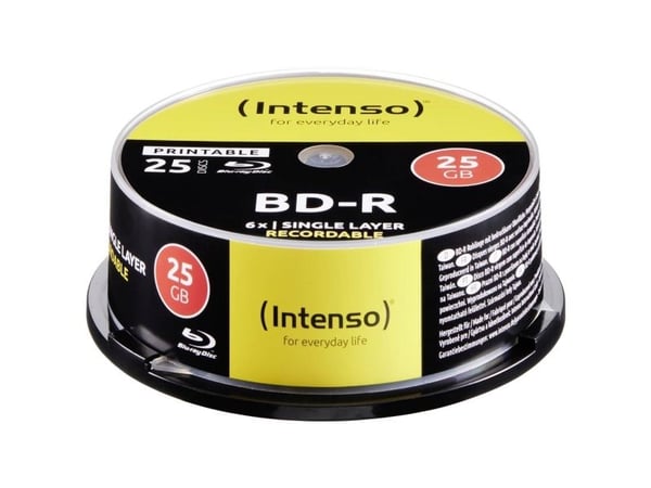 Intenso - 25 x BD-R - 25 GB 6x - skrivbar overflate - spindel