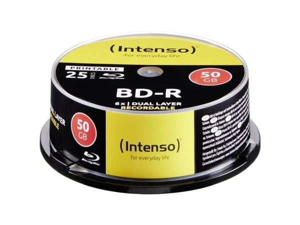 Intenso - 25 x BD-R - 50 GB 6x - skrivbar overflate - spindel