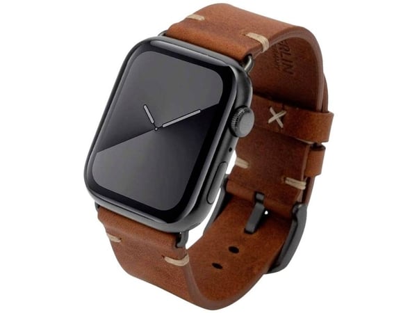 JT BERLIN 10825, Band, Smartklokke, Brun, Apple, Watch Series 1-3 (42mm) & Series 4-6 (44mm), Series 8 (45mm), 49mm, Apple Watch Ultra, Ekte lær