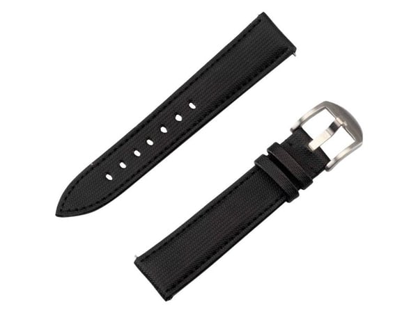 JT Berlin Watchband Wannsee | Universal 20mm | svart - rustfritt stål | M | 10852 (10852)