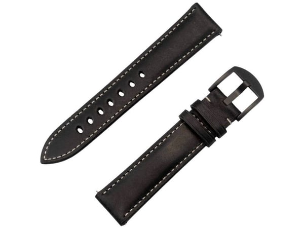 JT Berlin Watchband Charlie | Universal 20mm | svart - rustfritt stål svart | M | 10850 (10850)