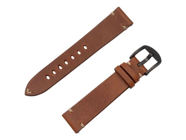 JT Berlin Klokkebånd Alex II Vintage | Universal 20mm | brun - rustfritt stål svart | M | 10847 (10847)