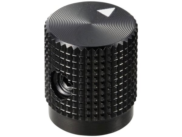 TRU COMPONENTS TC-11613876 Nuppi nupin merkinnällä Musta (Ø x K) 14 mm x 16 mm Alumiini 1 kpl