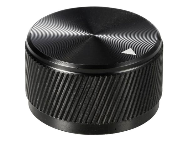 TRU COMPONENTS TC-11613816 vridknapp med markering svart (Ø x H) 30 x 17 mm aluminium 1 st
