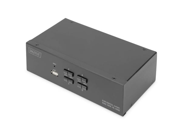 DIGITUS - KVM / lyd / USB-svitsj - 4 x KVM port(s) - 1 lokalbruker - stasjonær