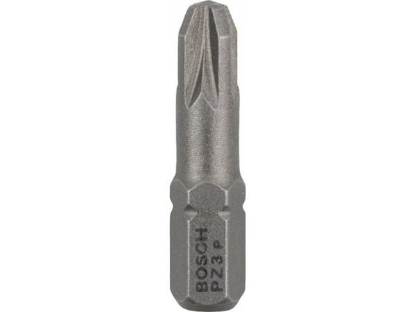 Bosch - Spiss for skrutrekker - for rustfritt stål, bløtt tre - 3 deler - pozidriv - PZ3 - heksagonal - lengde: 25 mm