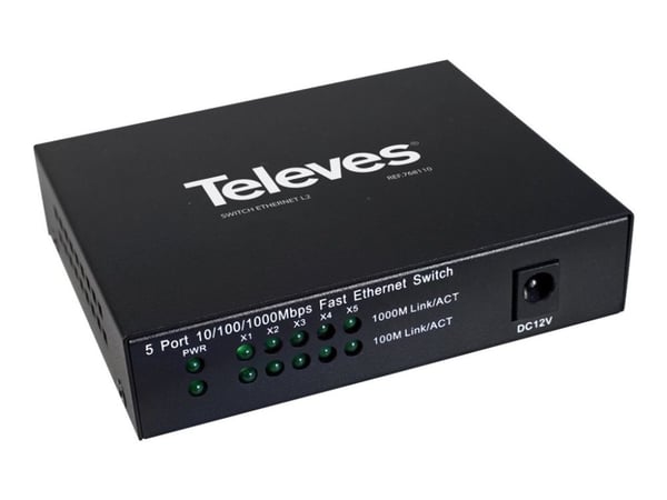 Televes - Switch - ikke-styrt - 5 x 10/100/1000 - stasjonær