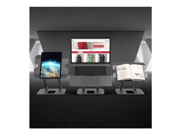 j5create JTS127-N Kannettavan monen kulman teline, Kannettavan tietokoneen ja tabletin teline, Musta, Harmaa, Alumiini, 40,6 cm (16"), 4 kg, 226 mm