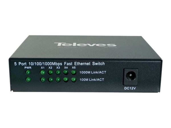 Televes - Switch - ikke-styrt - 5 x 10/100/1000 - stasjonær