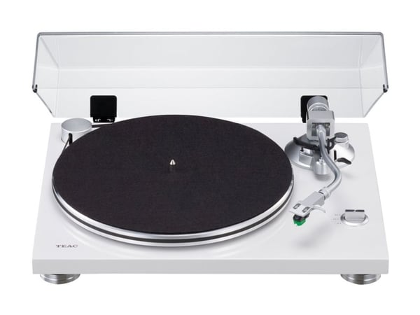 TEAC TN-3B-SE skivspelare med kyndrivning/remdrift vit