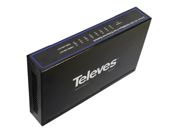 Televes - Switch - ikke-styrt - 8 x 10/100/1000 - stasjonær