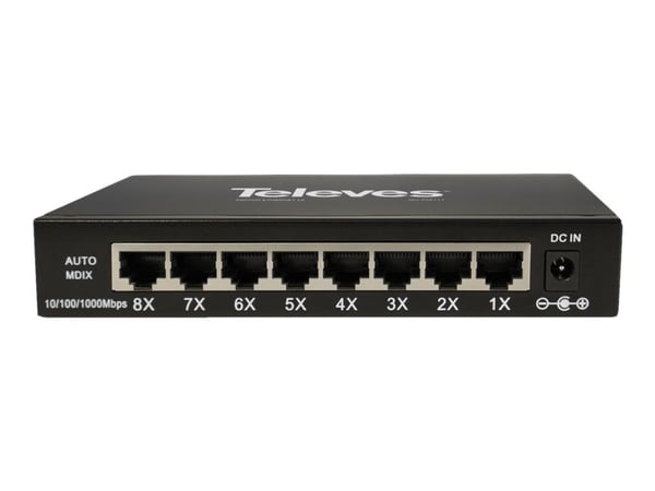 Televes - Switch - ikke-styrt - 8 x 10/100/1000 - stasjonær
