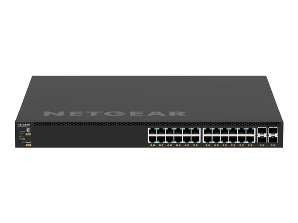 NETGEAR M4350 Series M4350-24G4XF - Switch - L3 - Styrt - 24 x 10/100/1000 (PoE+) + 4 x SFP+ - front til bakside-luftflyt - rackmonterbar - PoE+ (7...