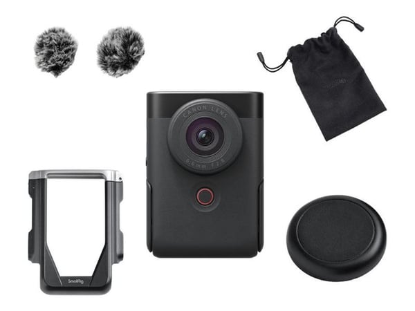 Canon PowerShot V10 Vloggausdigitaalikamera 15,2 megapikseliä Musta Kuvanvakautus, Bluetooth, Sisäänrakennettu akku, Full HD-video (5947C008)