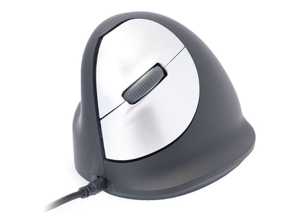 R-Go Ergonomic mouse HE Break - Mus - ergonomisk - venstrehendt - 5 knapper - kablet - USB