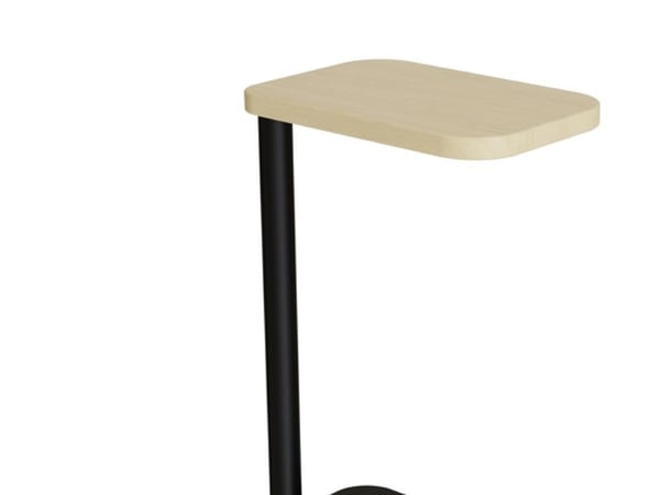 Laptopbord Xakt, Massiv eg, Sort stel