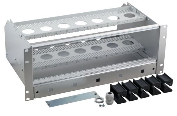 EFB Elektronik 53711.1, Harmaa, Alumiini, Termoplastinen, 4U, 483 mm, 295 mm, 178 mm