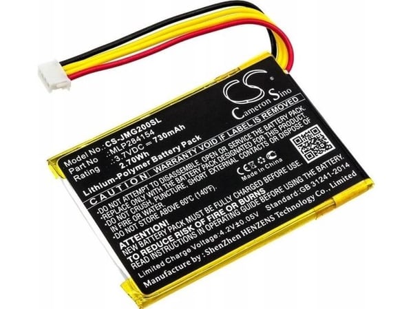 Cameron Sino Rechargeable Battery Type Mlp284154 For Jbl Go 2 2h Go2/Cs-jmg200sl