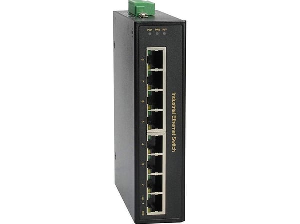 LevelOne IFP-0801 - Switch - 8 x 10/100 (4 PoE+) - stasjonær, DIN-skinnemonterbar, veggmonterbar - PoE+ (126 W) - DC-strøm