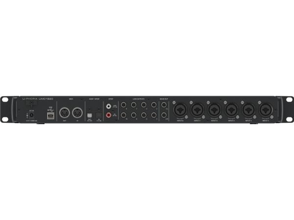 Behringer UMC1820, Työpöytä/hyllykiinnitys, Musta, Metalli, USB, 11 dBu, 3000 O