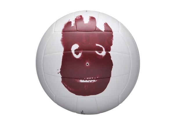 Wilson Cast Away, 18-panel ball, Rød, Hvit, Lær, Utendørs, Bilde, Official