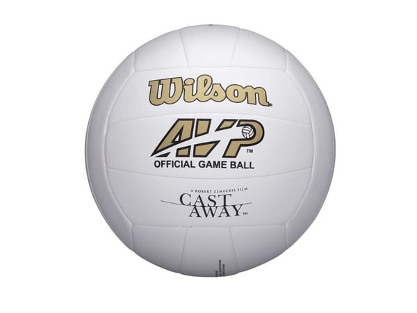 Wilson Cast Away, 18-panel ball, Rød, Hvit, Lær, Utendørs, Bilde, Official