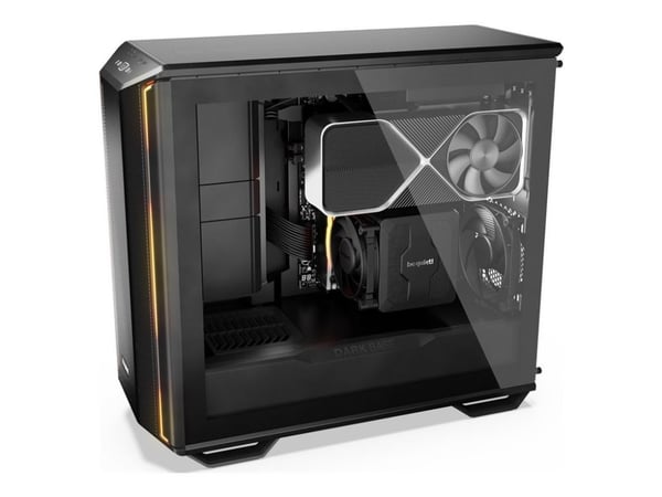 be quiet! Dark Base 701 - Midi-tårn - utvidet ATX (E-ATX) - sidepanel med vindu (herdet glass) - ingen strømforsyning (ATX / PS/2) - svart - USB/lyd