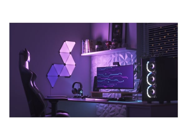 Nanoleaf Shapes Triangles Smarter Kit - valopaneelit (9 valopaneelia) (ultra musta)
