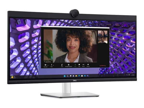 Dell P3424WEB - LED-skjerm - kurvet - 34" - 3440 x 1440 UWQHD @ 60 Hz - IPS - 300 cd/m² - 1000:1 - 5 ms - HDMI, DisplayPort, USB-C - høyttalere - m...