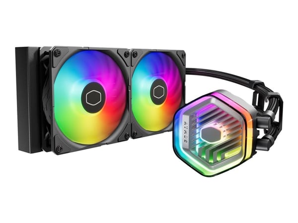 Cooler Master MasterLiquid 240 Atmos ARGB - Væskekjølesystem for prosessor - Radiatorstørrelse: 240 mm - (for: LGA1700, LGA1200, LGA1151, LGA1150, ...